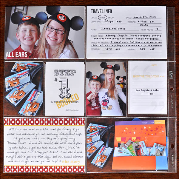 Scrapbooking Disney Layouts - Ideas For The Reveal, Trip, and Hotel  Pictures 